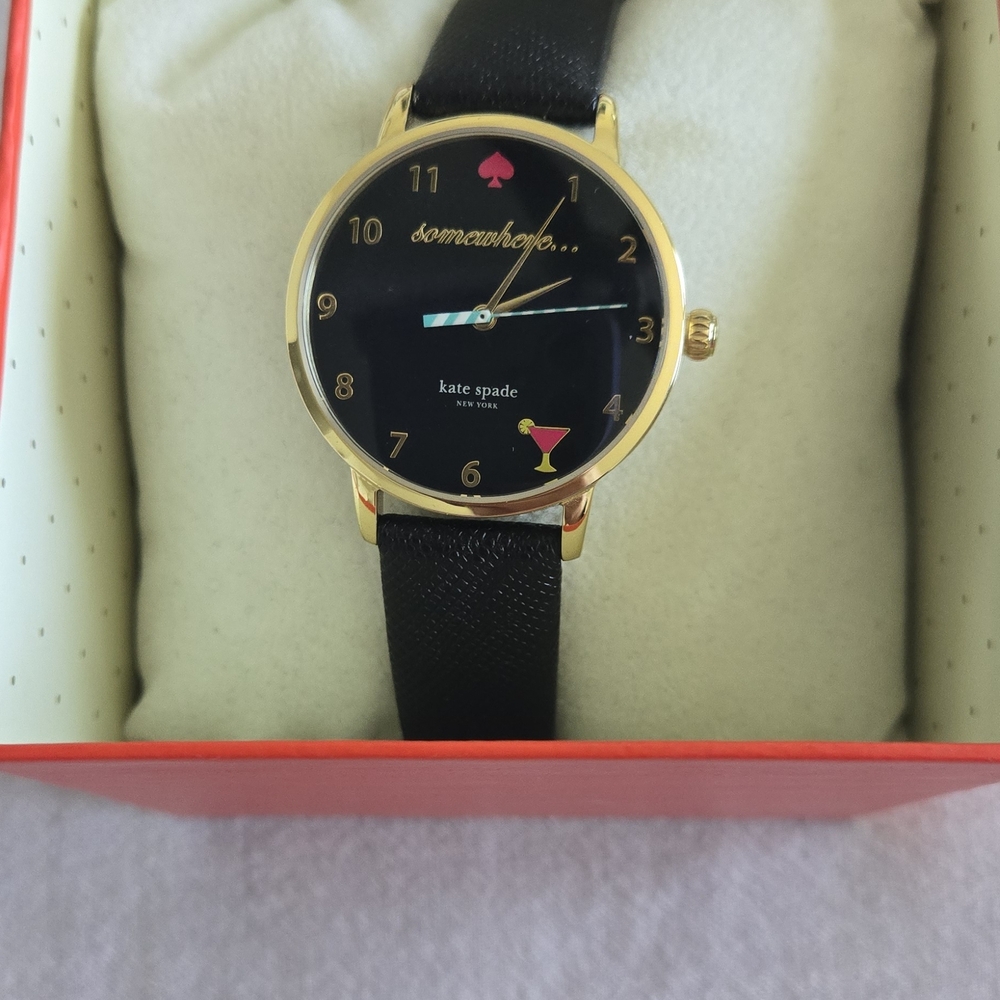 Kate Spade Black and Gold Watch - Picture 2 of 6